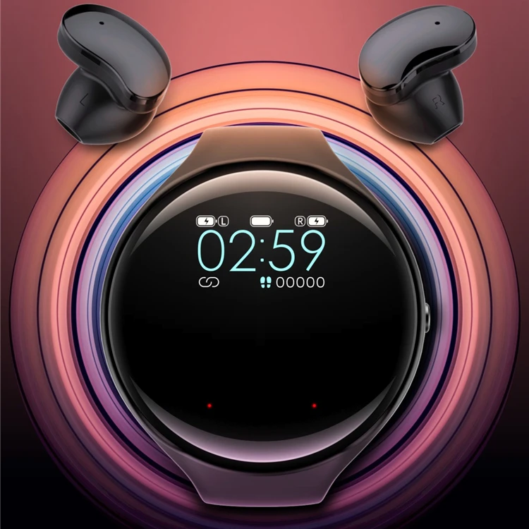 Amazon горячая Распродажа Reloj Смарт-часы приложение фитнес-трекер беспроводные TWS носимые устройства браслет с наушниками умные часы