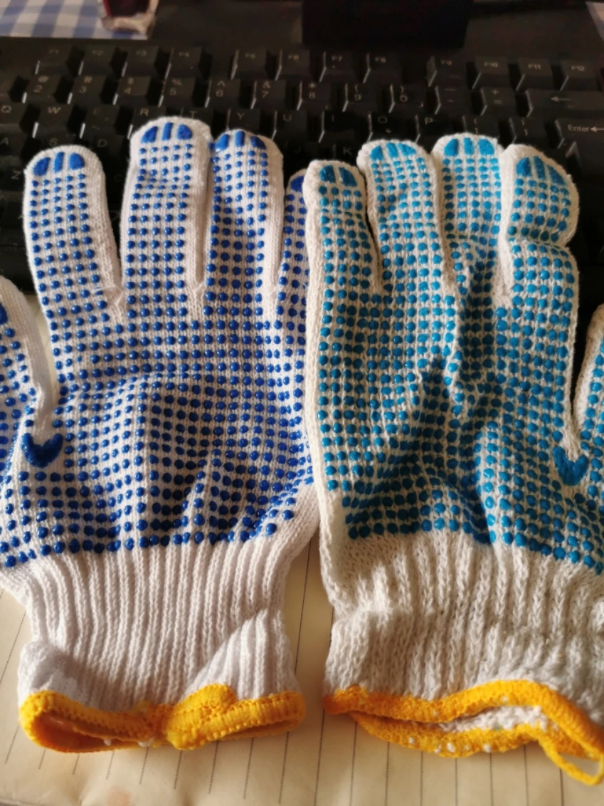 
Palm Dipping Cotton Dotting safety working gloves 