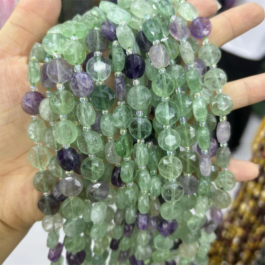 Wholesale Natural Stone 10*10*5mm Circle Faceted Stone Beads Square Beads Gemstone Loose Square Stone Beads for Jewelry Making