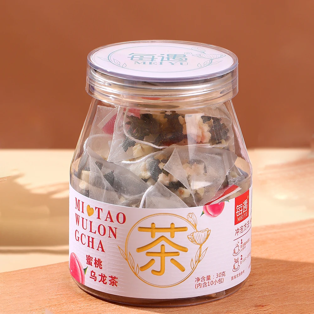 Китайский натуральный травяной чай фруктовый и цветочный пакетик персиковый Улун 30 г/бутылка