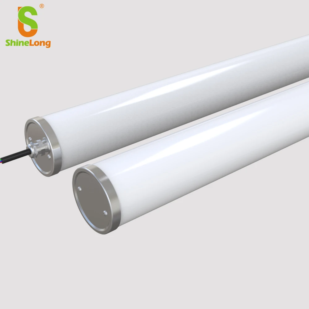 ShineLong ip65 ik10 tri proof tube light strip light Full PC housing 0.6m 1.2m 1.5m 20/30/40/50/60w Dali Dim
