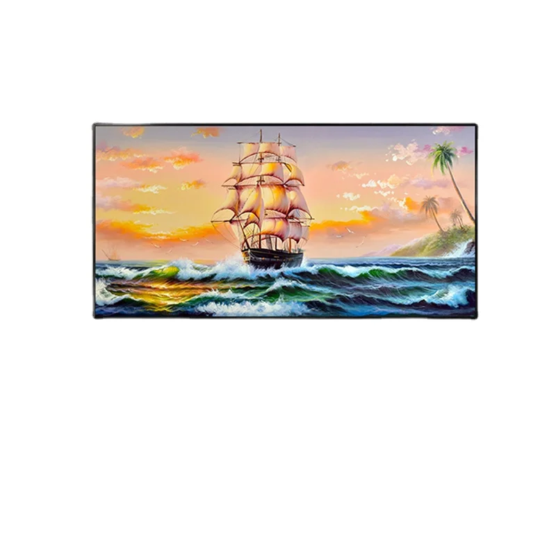 Hand-painted sailing oil painting modern living room decoration painting porch scenery hanging painting American mural