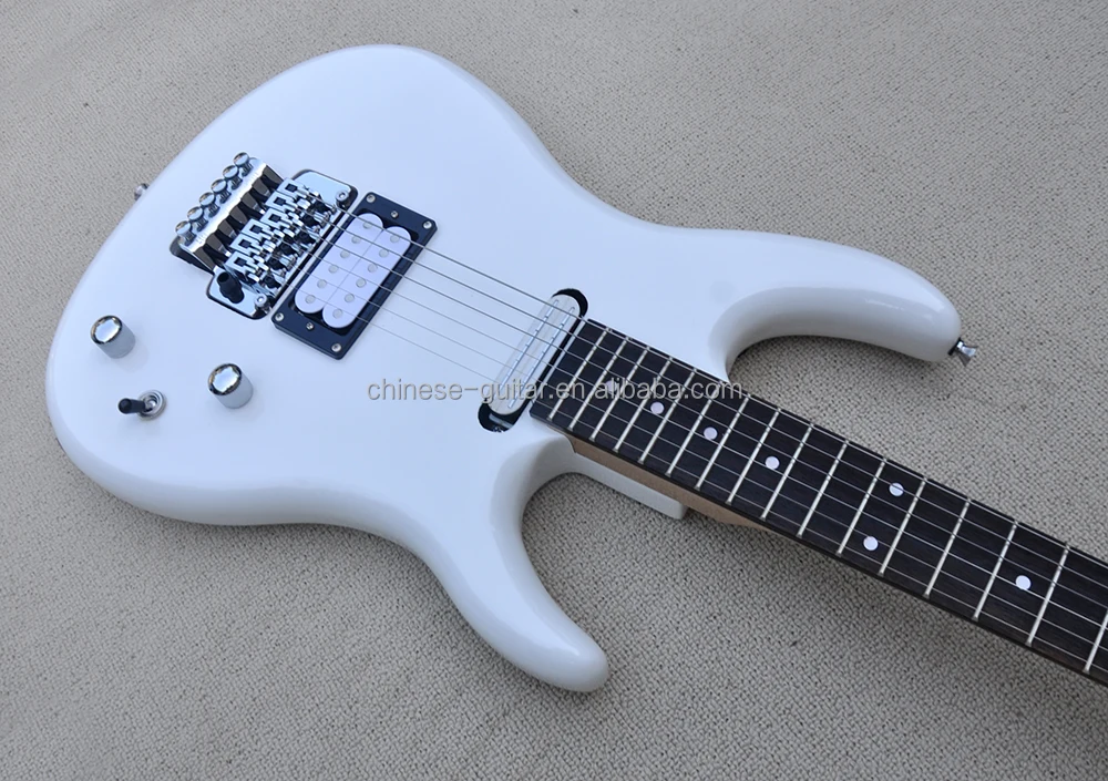 Flyoung Высококачественная белая электрическая гитара Floyd Rose Bridge из розового дерева