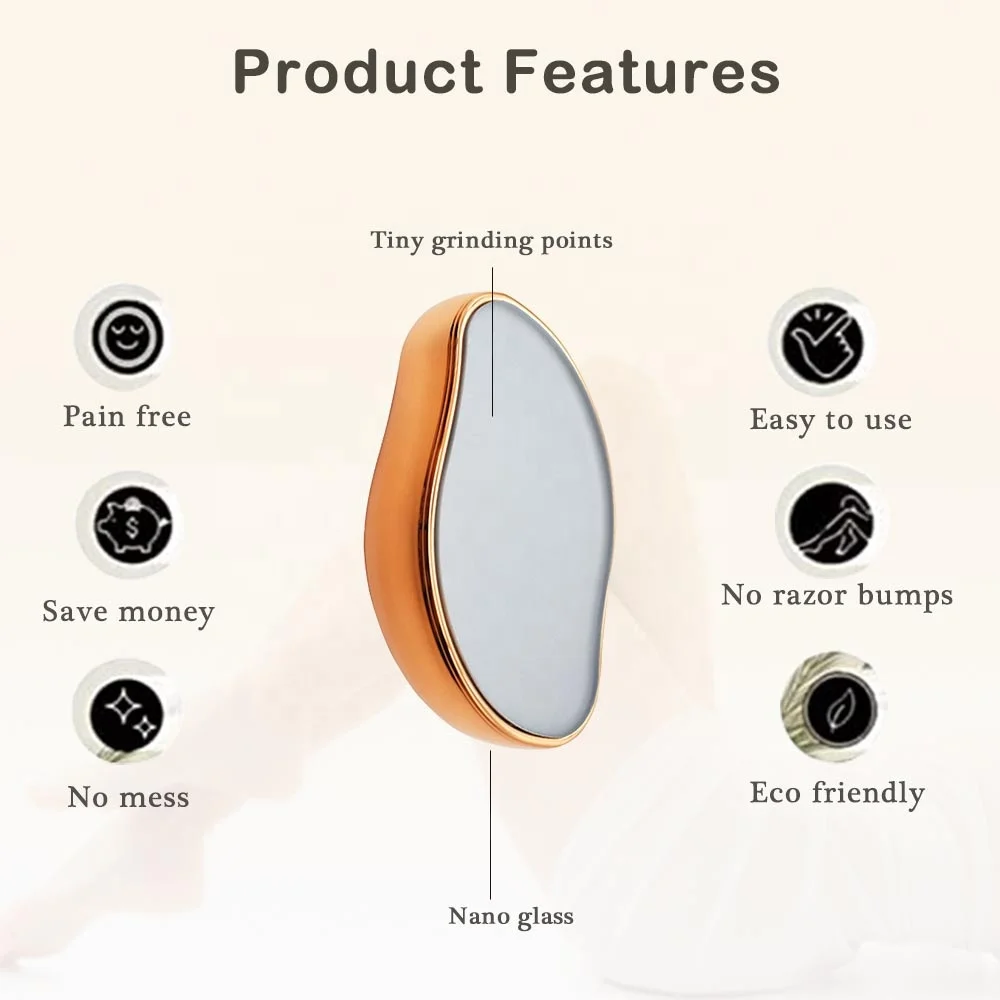 2022 New Arrival Painless Crystal Hair Eraser Leg Hand Glass Hair Remover For Women and Men