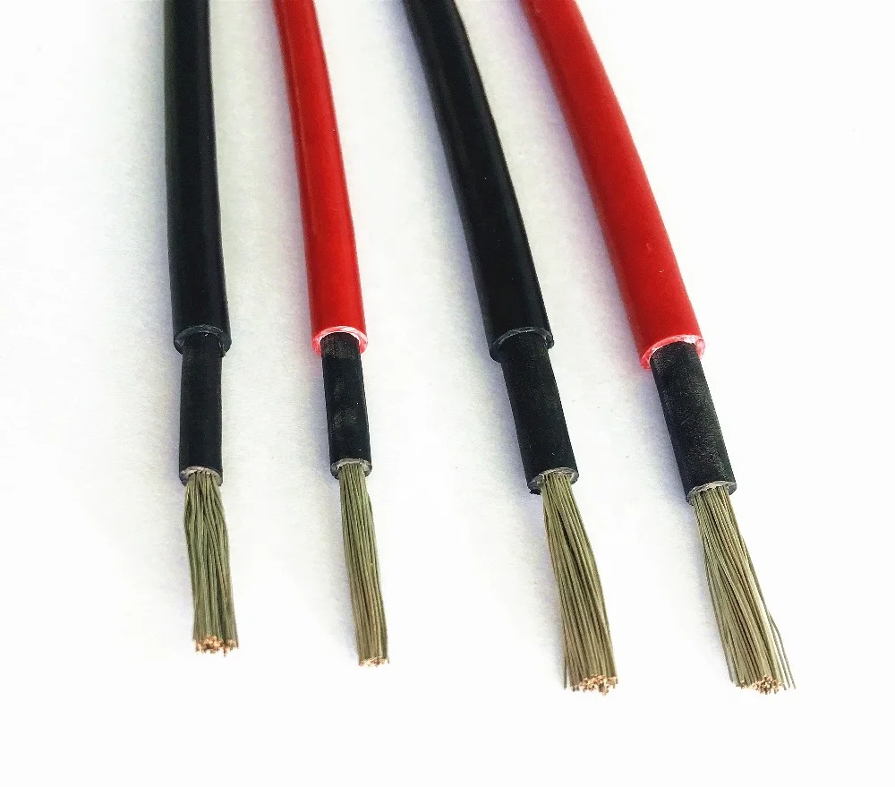 single core double core solar energy products cable 4mm 6mm tinned copper tuv certification solar pv cable