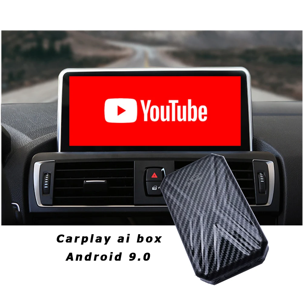 Carplay ai box andorid 90 CP600 Plus 4 + 32G USB подключение и воспроизведение YouTube Netflix часы Поддержка