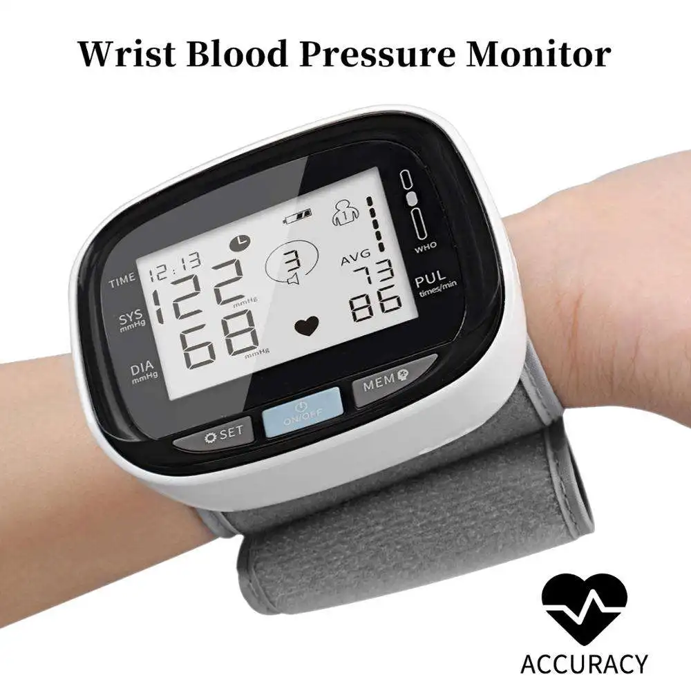 Best selling product cuff pulse portable tonometer heart rate smart electronic digital Wrist blood pressure Monitor