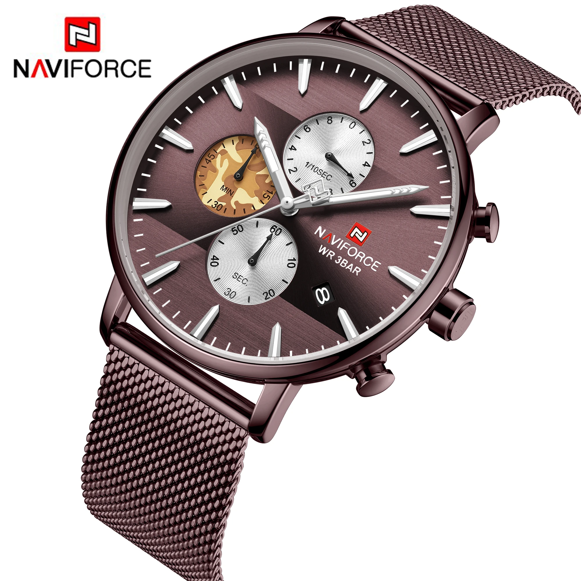Navifforce часы 9169 роскошные relojes hombre мужские relogio masculino