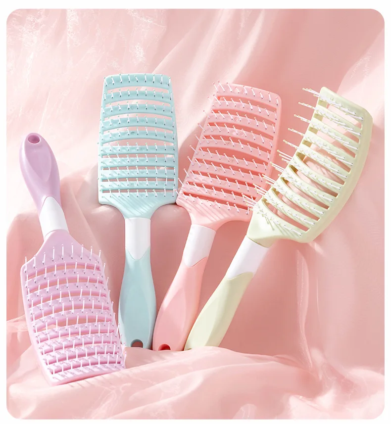 New Design Candy Color Salon Hair Comb Brush With Quick Self Cleaning Feature Curly Hair Styling With Comb For Black Womens