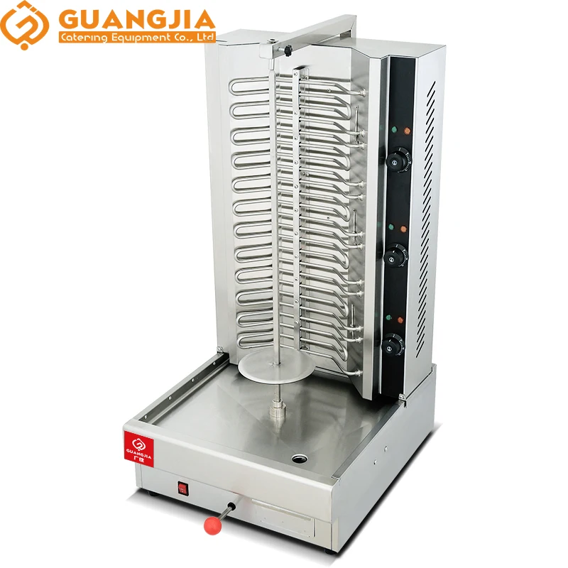 High Quality Commercial Electric Heating Three Head Middle East Barbecue Automatic Kebab Cutter Kebab Manufacturer Gas