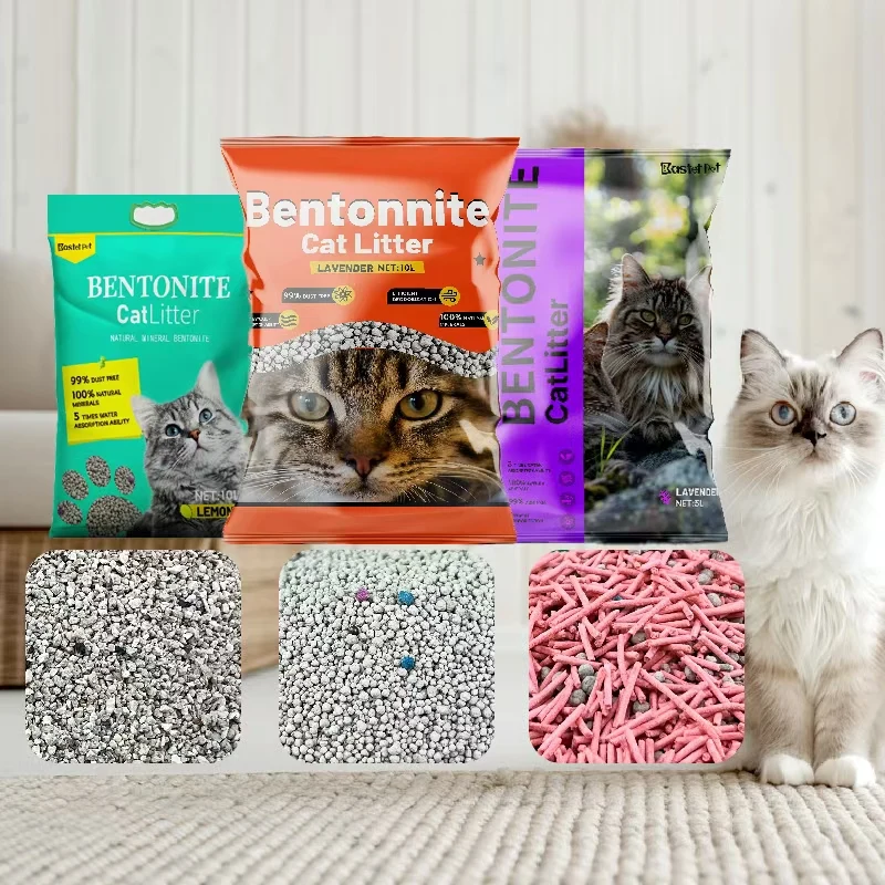 Free sample Lemon Flavor 6L Large Capacity Clumping Ball Shape Bentonite Cat Litter