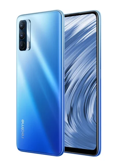 Realme true self V15 6400 million pixels 50W smart flash charging crescent silver 8GB+128GB dual mode 5g mobile phone.