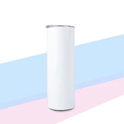 FREE Shipping USA Warehouse Sublimation Blank 20 oz White Skinny Straight Blanks Heat Press Sublimation Tumblers 20oz With Straw