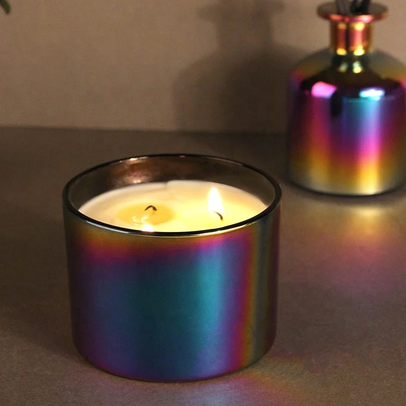 RAINCOAST 350G Art Scented Candles Top Quality 3 Wicks Private Label Candles Wholesale