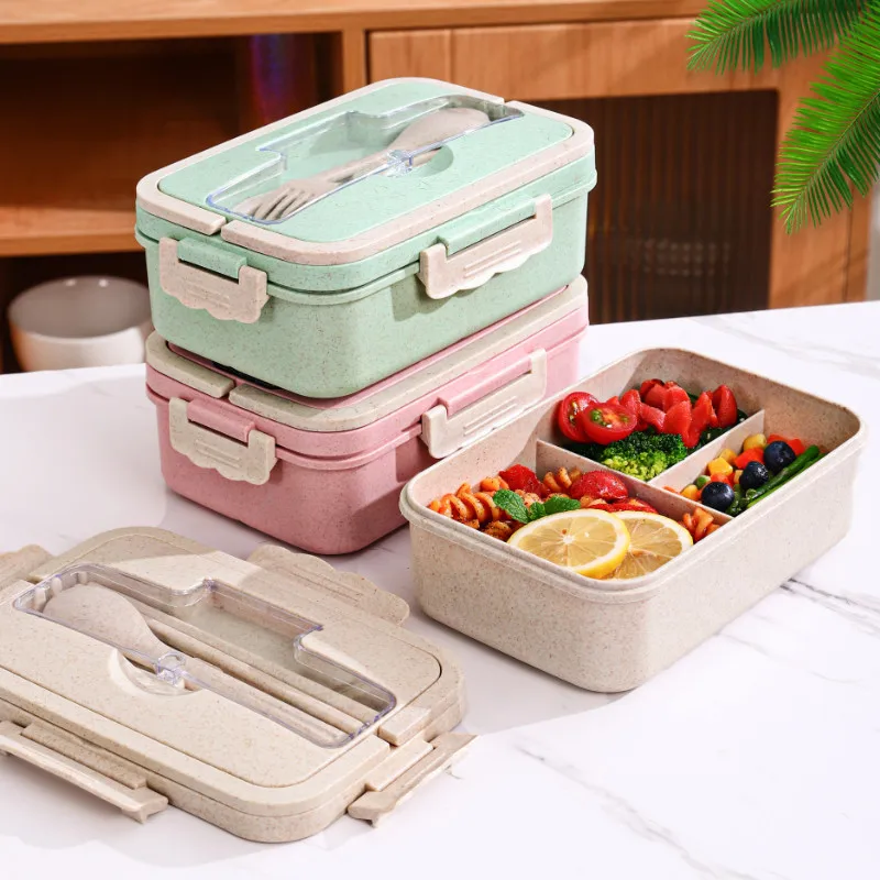 Original Factory Food Grade Plastic Eco-friendly Bento Boxes For Adults Lunch Box Kids With Free Cutlery