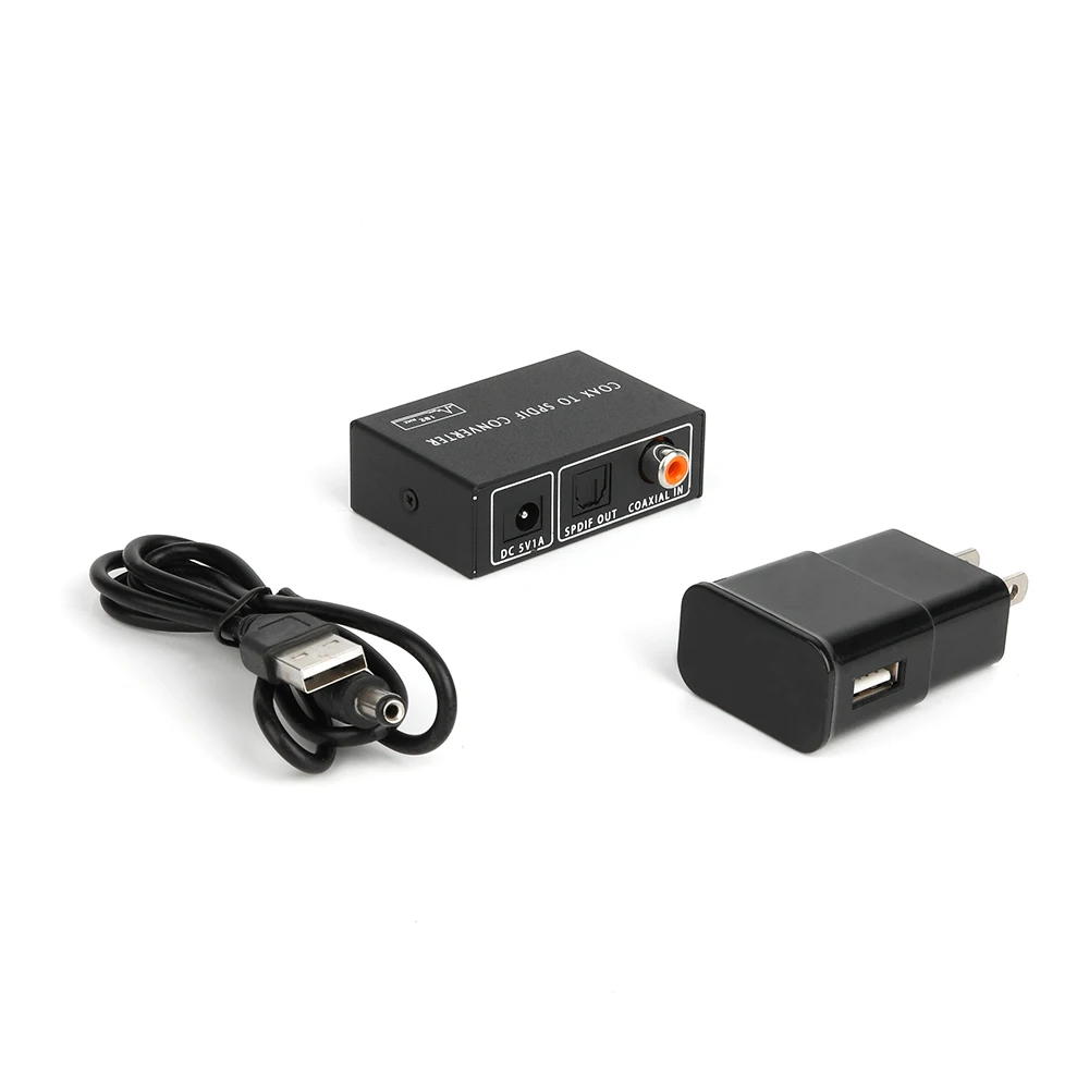 Free sample China Supplier Factory 1 Port Coaxial To Optic Fiber Signal Audio Video Optical Spdif Digital To Analog Converter