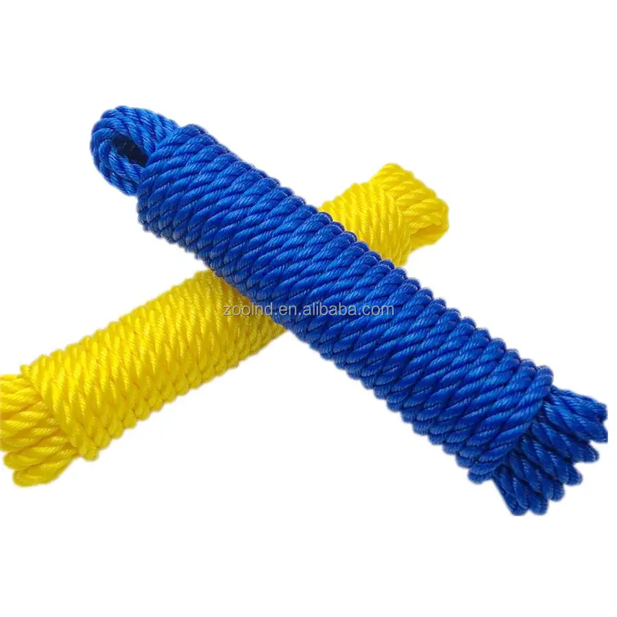 High Tenacity Polyethylene monofilament Twisted Rope 3 & 4 Strands Color PE Rope