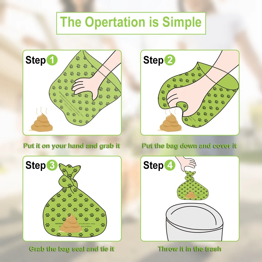 Biodegradable unscented standard corn starch dog poop bag at cheap price
