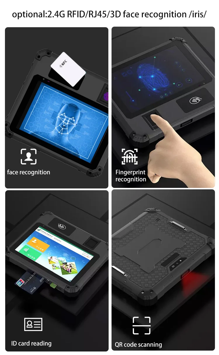 Rugged tablet Waterproof IP67 Shockproof NFC Scanner Barcode 4G LTE 8 inch 4GB 64GB Android 11.0 Tablet PC