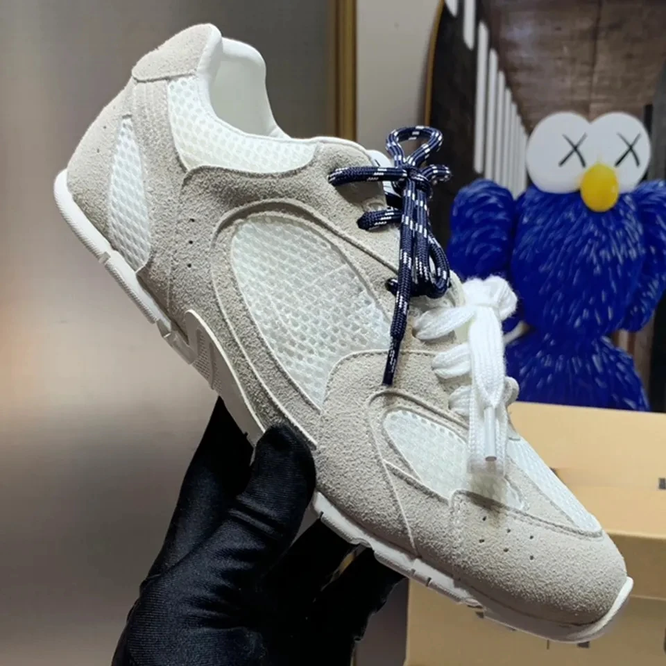 New designer 530 sl suede sneakers mens trainers womens luxury shoes cinnamon hazel white mesh outdoor casual sneaker