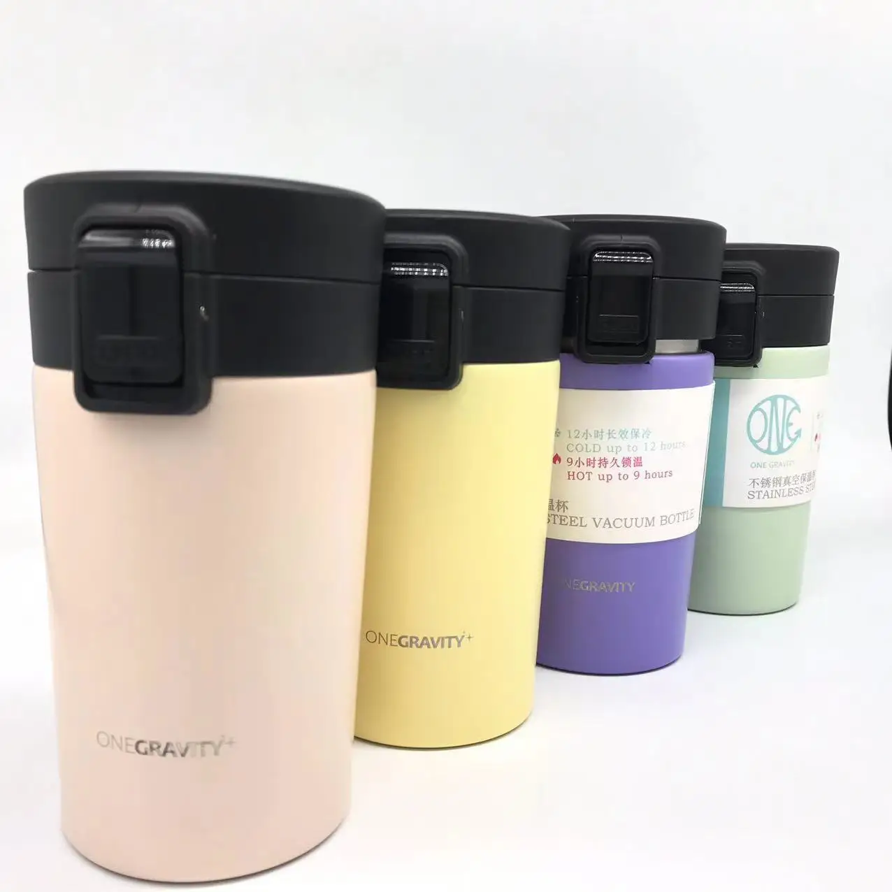 Portable Small Capacity Leak-proof OEM Stainless Steel Tumbler Coffee Tea Bottles With Open Quickly Lid