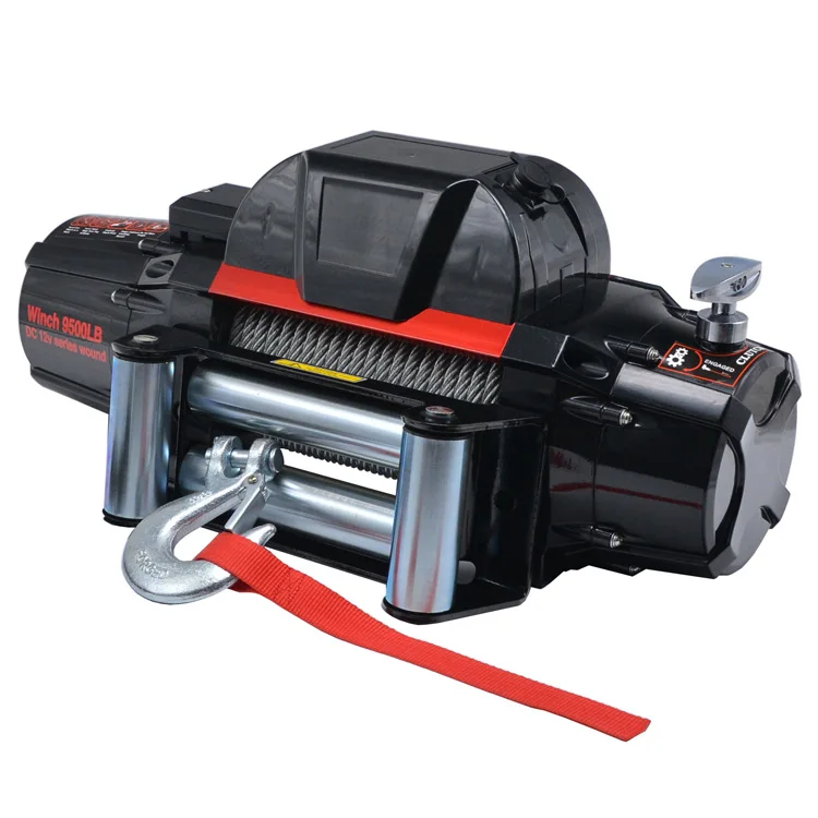 Новый дизайн 9500 фунтов Тяговый якорь 12 В электрическая 4x4 автомобильная лебедка со стальным тросом