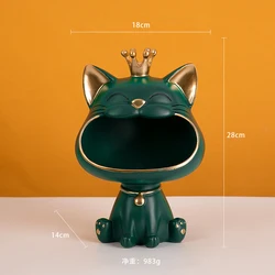 luxury home decor cat doorway key placement natural resin made fortune Lucky cat ornament Decoration Creative