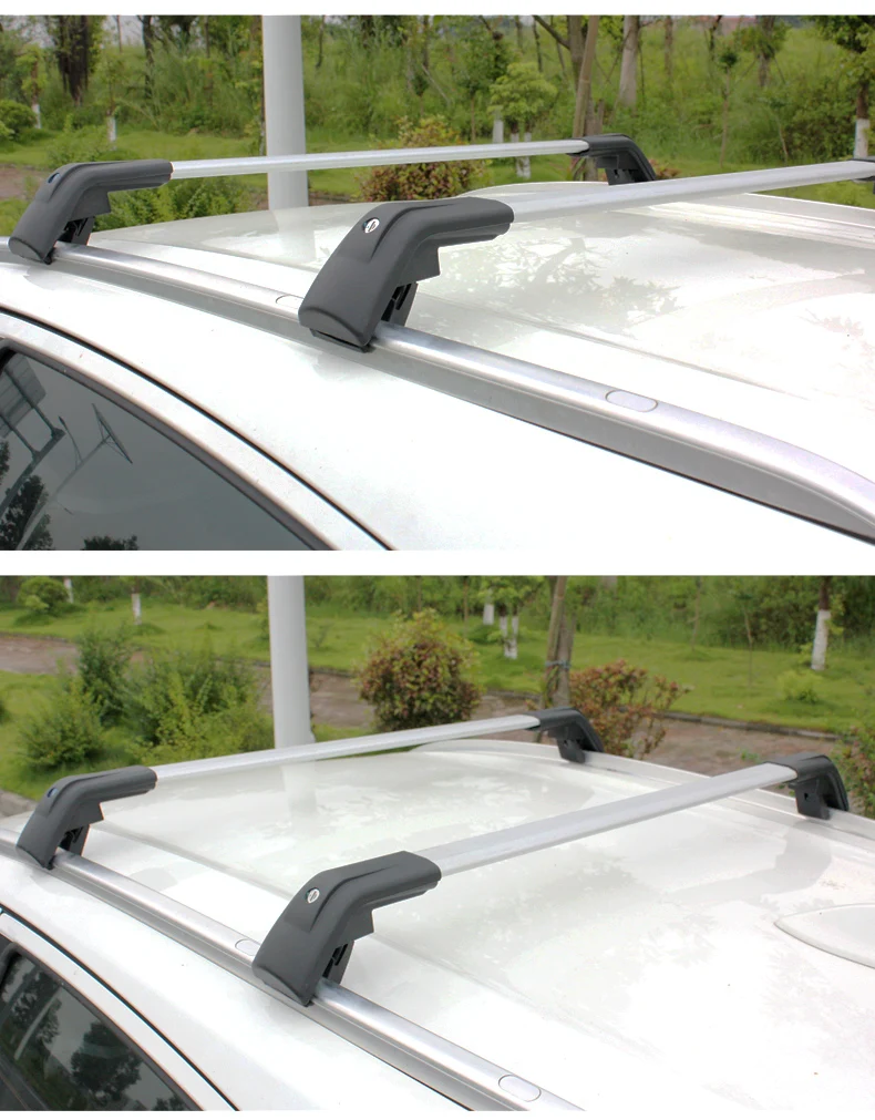 Алюминиевый автомобильный кровельный стеллаж из АБС-пластика 4x4, универсальный поперечный стержень для седана