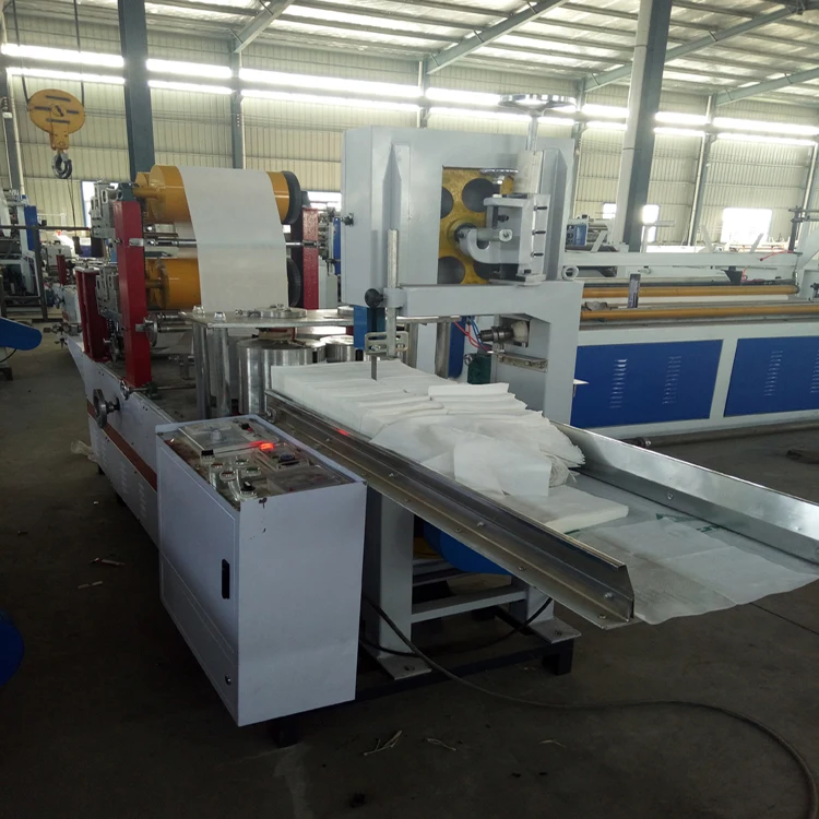 Automatic small facial tissue towels napkin folding machine rewinding toilet paper roll making machine