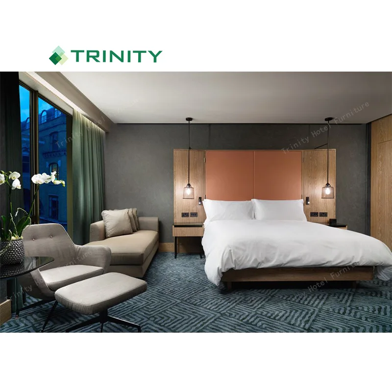 Customized commercial hotel fit out Hilton hotel bedroom furniture 5 star modern