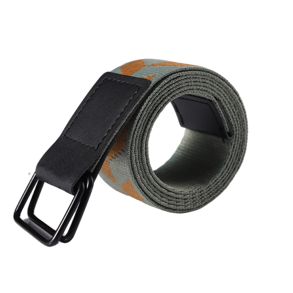 
Custom Wholesale Mens Colorful Letter Logo Printed Flip-Top Cotton Fabric Canvas Web Belt 