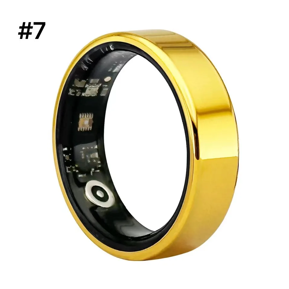 Smart Health Ring Fitness Tracker Smart Ring for 24/7 Heart Rate Monitor Sleep Blood Oxygen with APP Titanium Smart Health Ring