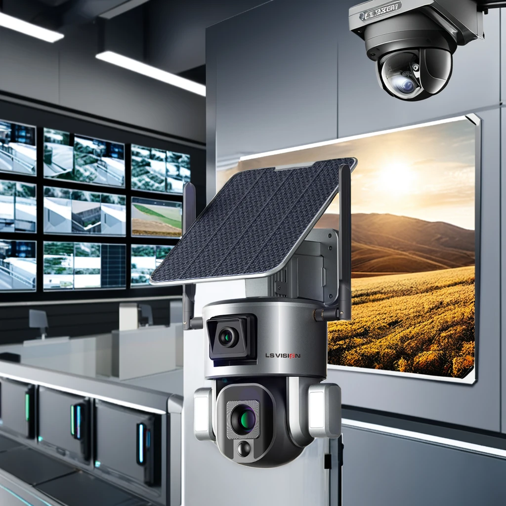 LS VISION 4K Dual Lens 10X Zoom Wireless WiFi Smart Video IP Network Camera HD Dual Lens CCTV Outdoor WiFi Security Camera