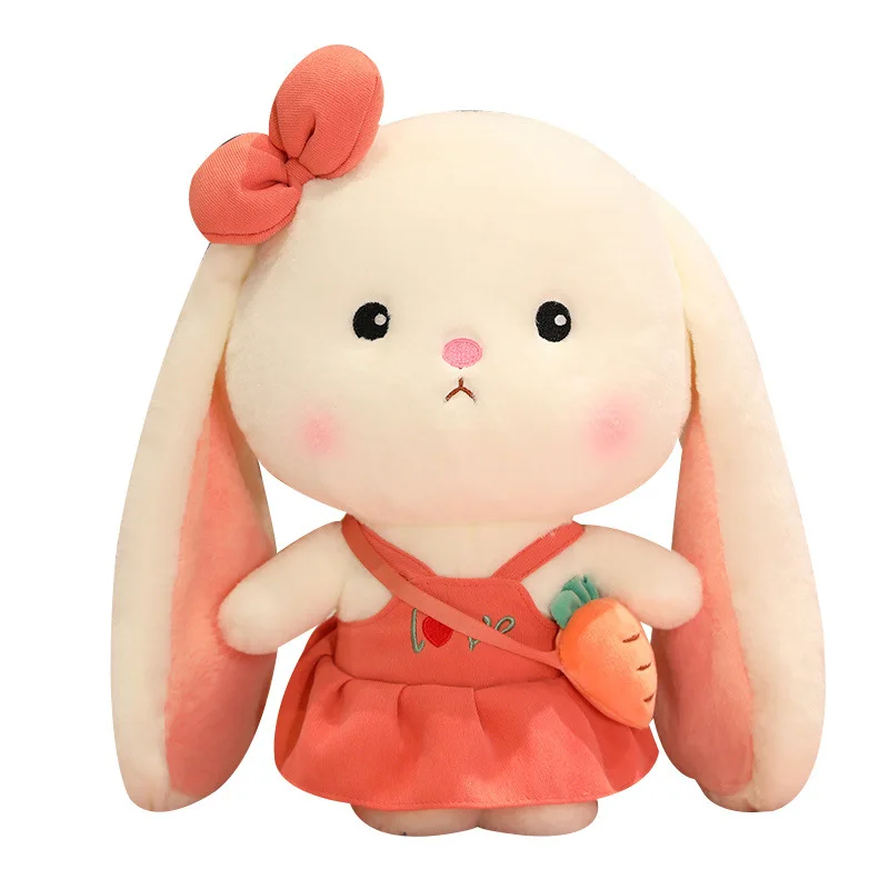 Kawaii stuffed soft rabbit bunny toys with long ear LOVE HEART Easter Valentine gift lovely bunny plush