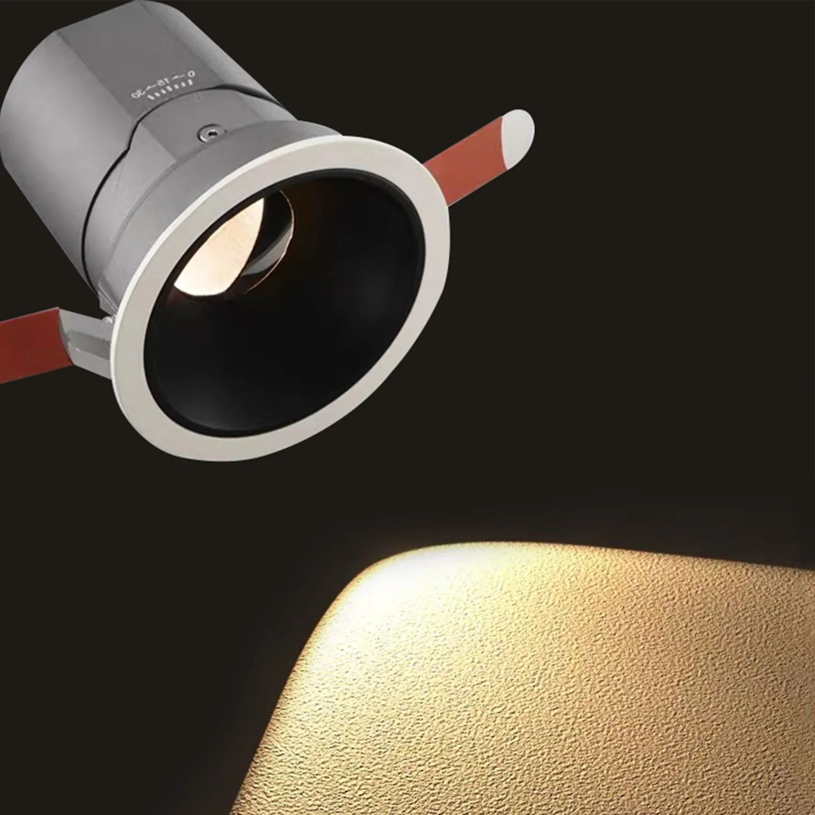 Световой прожектор без оправы, алюминиевый глубокий стакан, антибликовый светодиодный встраиваемый потолочный светильник для дома и гостиной