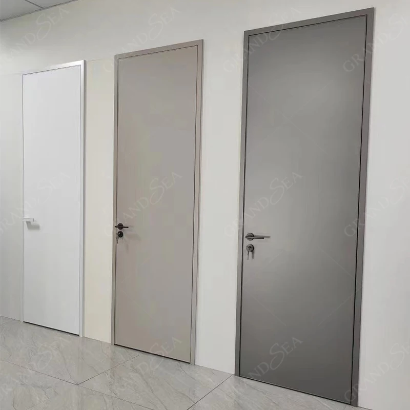 Foshan Factory Supplier Wholesale Latest Design Wooden Interior Room Solid Teak Wood Door Single Wood Interior Door For Homes