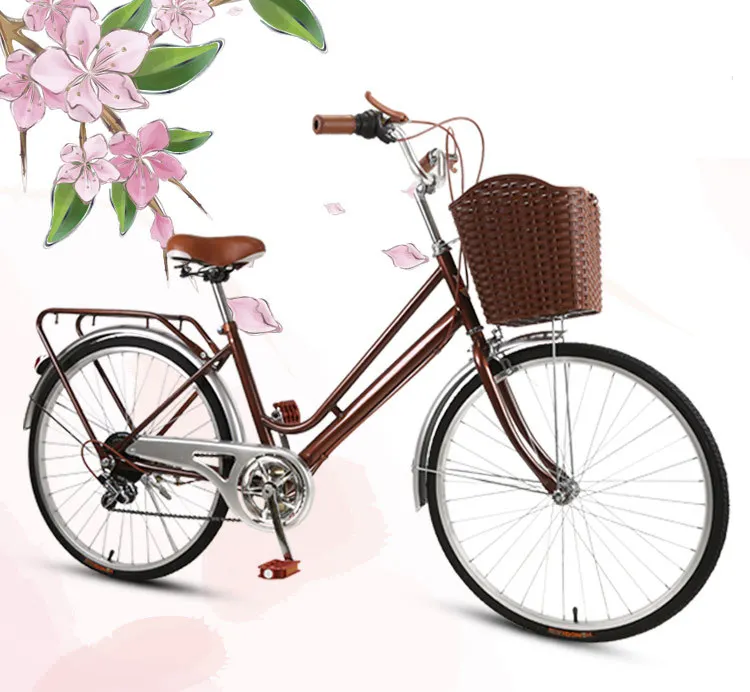 Hot sale OEM 24inch 26' bicycle women adult lady student princess retro city commuting walking work countryside cruiser bike