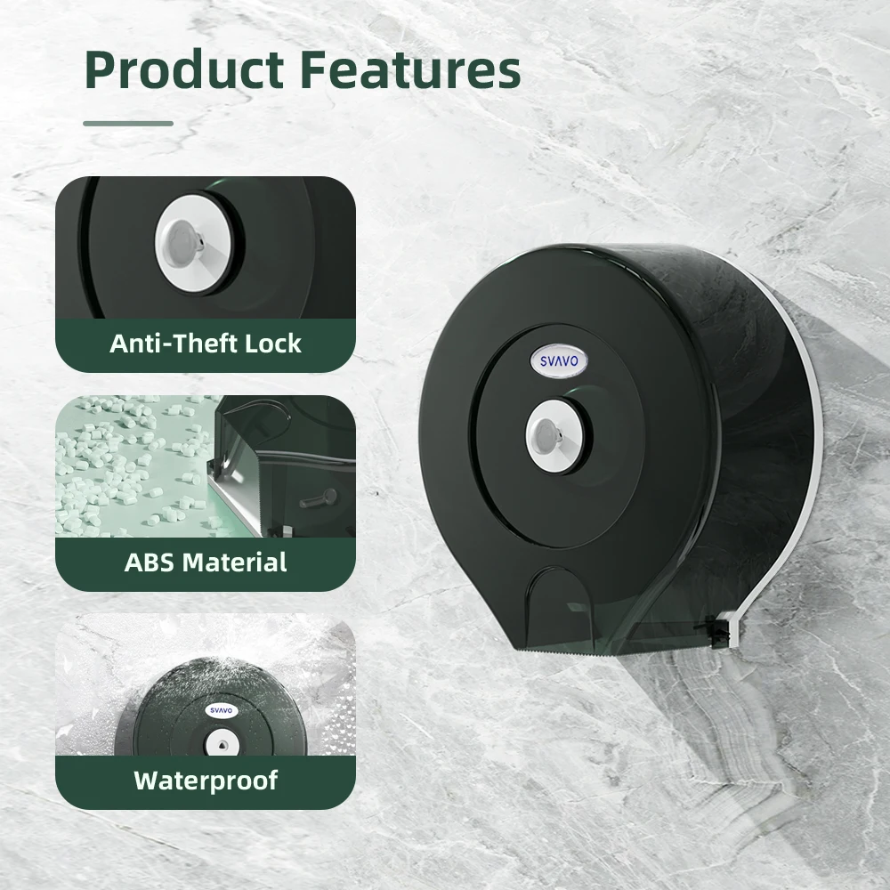 Cheap price Tissue Dispenser with Key Lock Wall Mount Toilet Paper Holder Jumbo Roll Toilet Paper Towel Dispenser