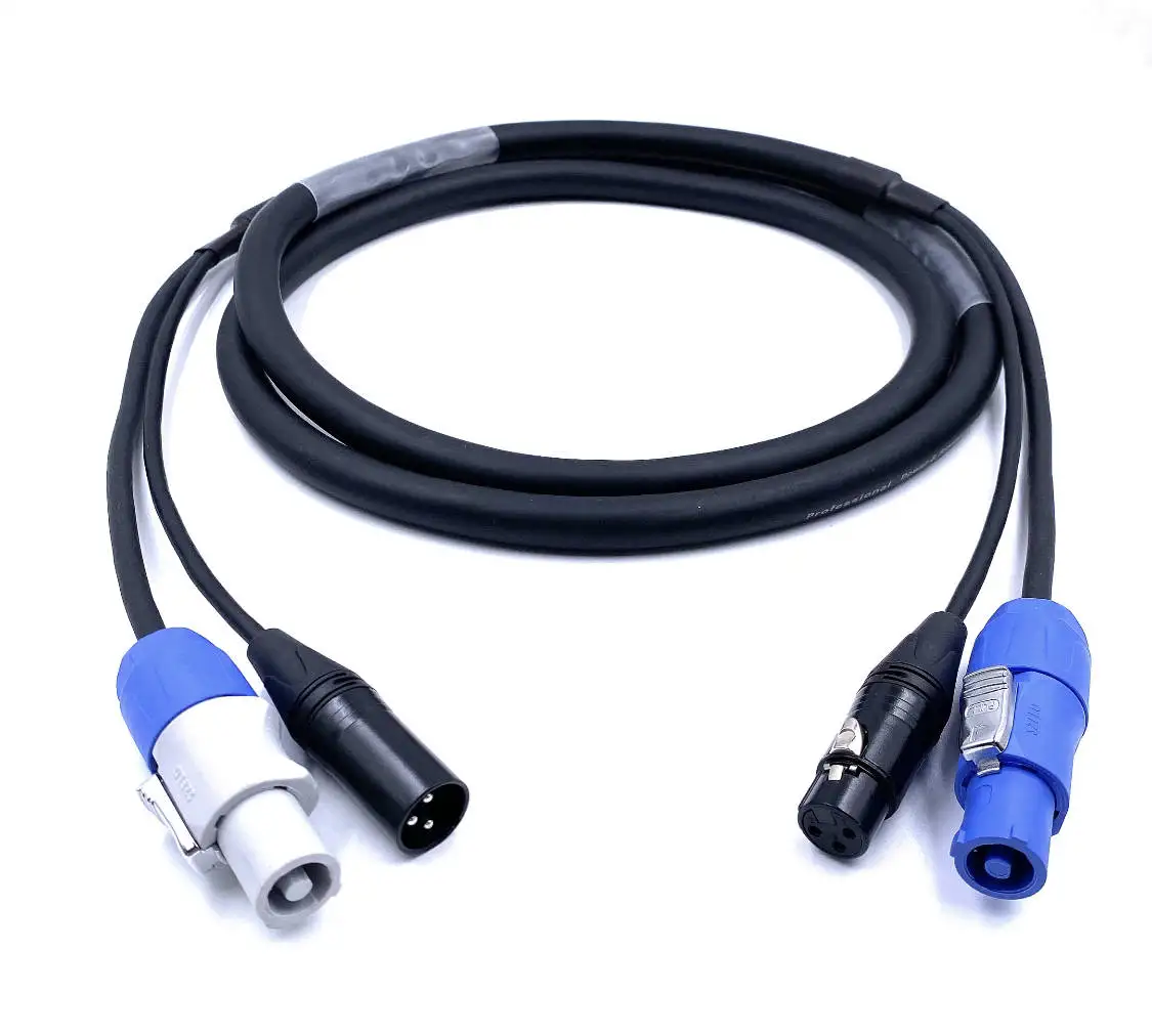 Powercon Cable Combination Of Powercon Plug And DMX XLR Signal Line For Light Power Connection Signal Transit