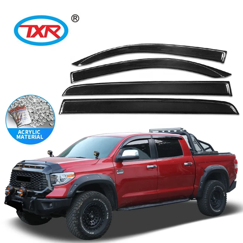 Sun Visor Auto Exterior Accessories Door Rain Deflector vent visor Weather shield for Tundra CAB XK30