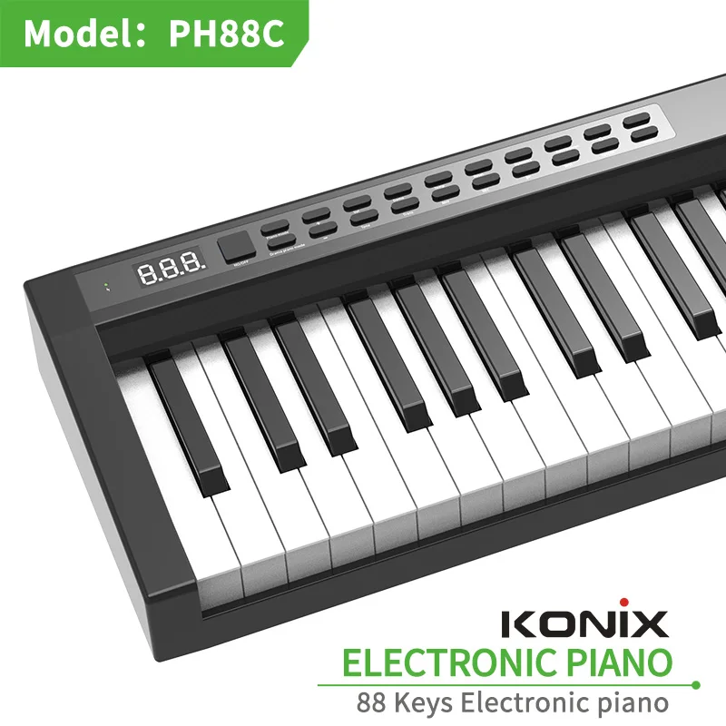 Konix 88 клавиш Цифровое фортепиано с клавиатурой оптовая продажа PH88C