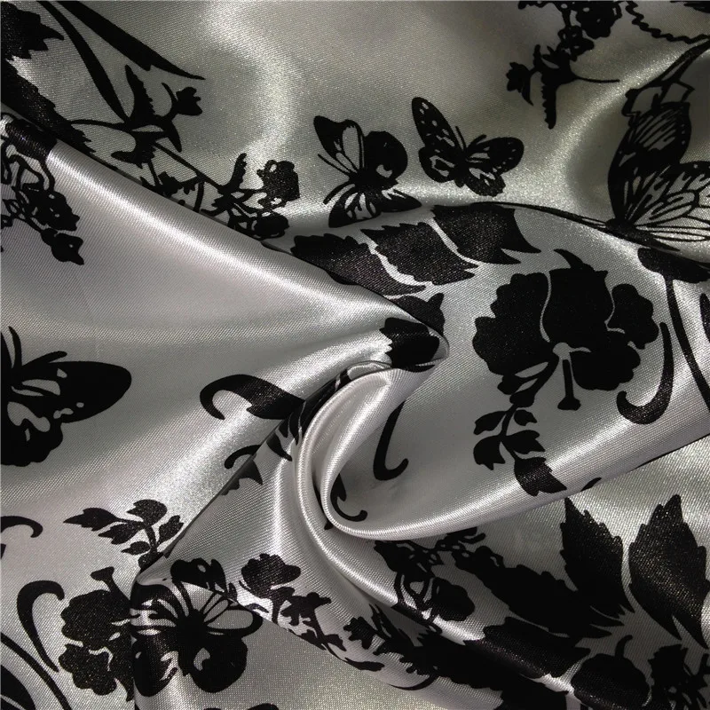 NO MOQ wholesale factory manufacturer polyester woven custom digital print satin textile fabric