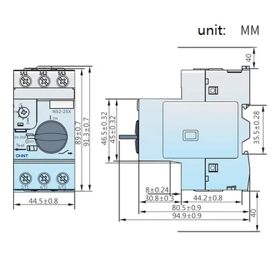 CHINT NS2-25X 50hz 60hz 230V - 690v 25A motor starter ac motor protector circuit breaker