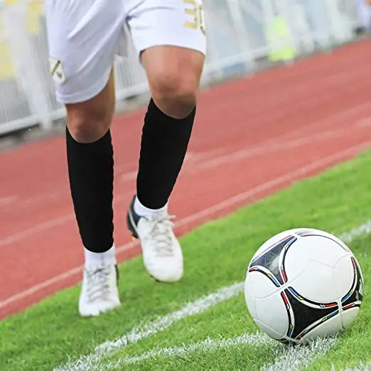 Non Slip Men Football Socks Extra Long Soccer Over Knee Athletic Compression Football Scrunch Socks