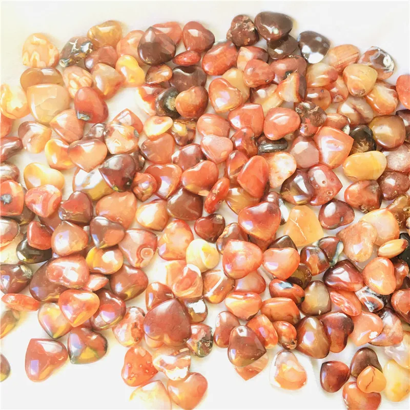Wholesale Natural High Quality Carnelian Red Heart Shape Quartz Crystal Stone