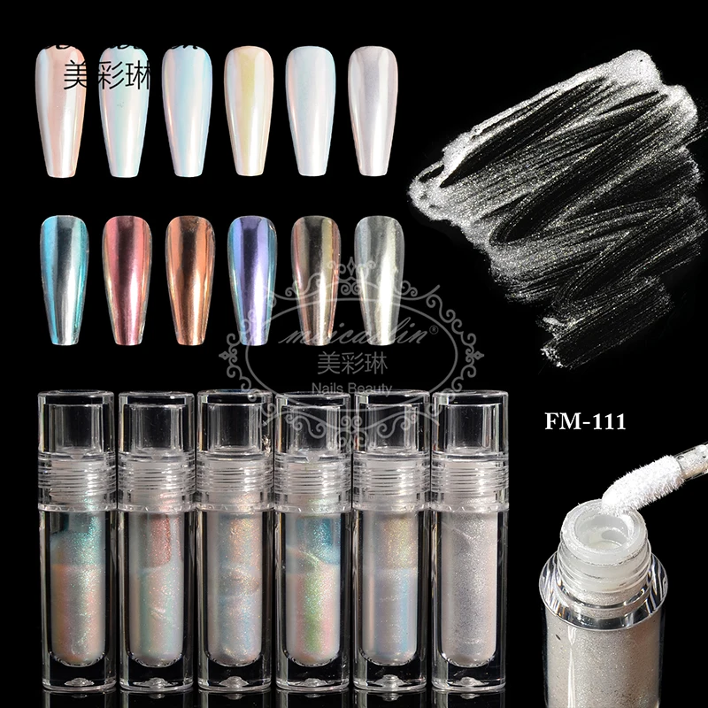 Wholesale Powder Liquid Nail Art Salon Titanium Laser Mirror Dipping mirror powder For Nails Powder