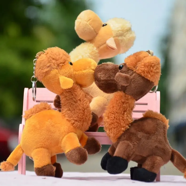 Promotion 15cm kawaii Soft mini keychain plushies toys Camel Key chains cute stuffed animals & plush toys Miniature Keychain