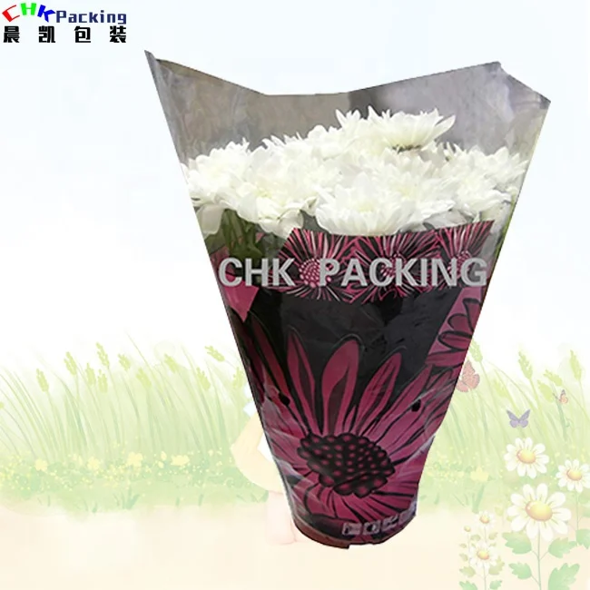 CHK packing plain plants flower print pots wrapping plastic packaging sleeves with the microhole