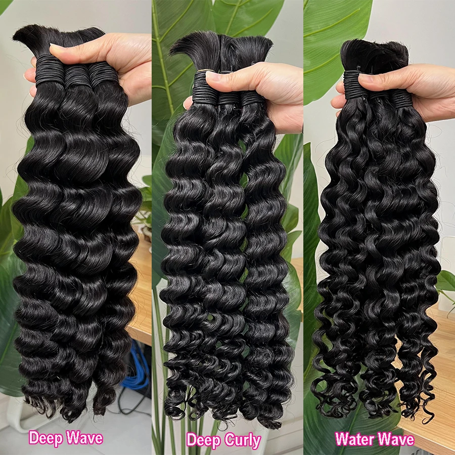 Hair Extension Vendors Virgin Bundles In Bulk Raw Indian 12A Grade Human Braiding Hair Bulk No Weft
