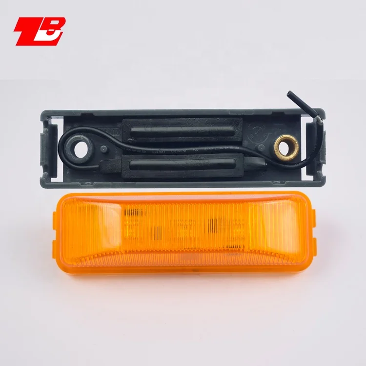 Универсальный автомобильный Боковой габаритный фонарь, цвета-красный, желтый, белый 4 дюйма прямоугольник ПК просвет световой индикатор полуприцеп грузовика лампы